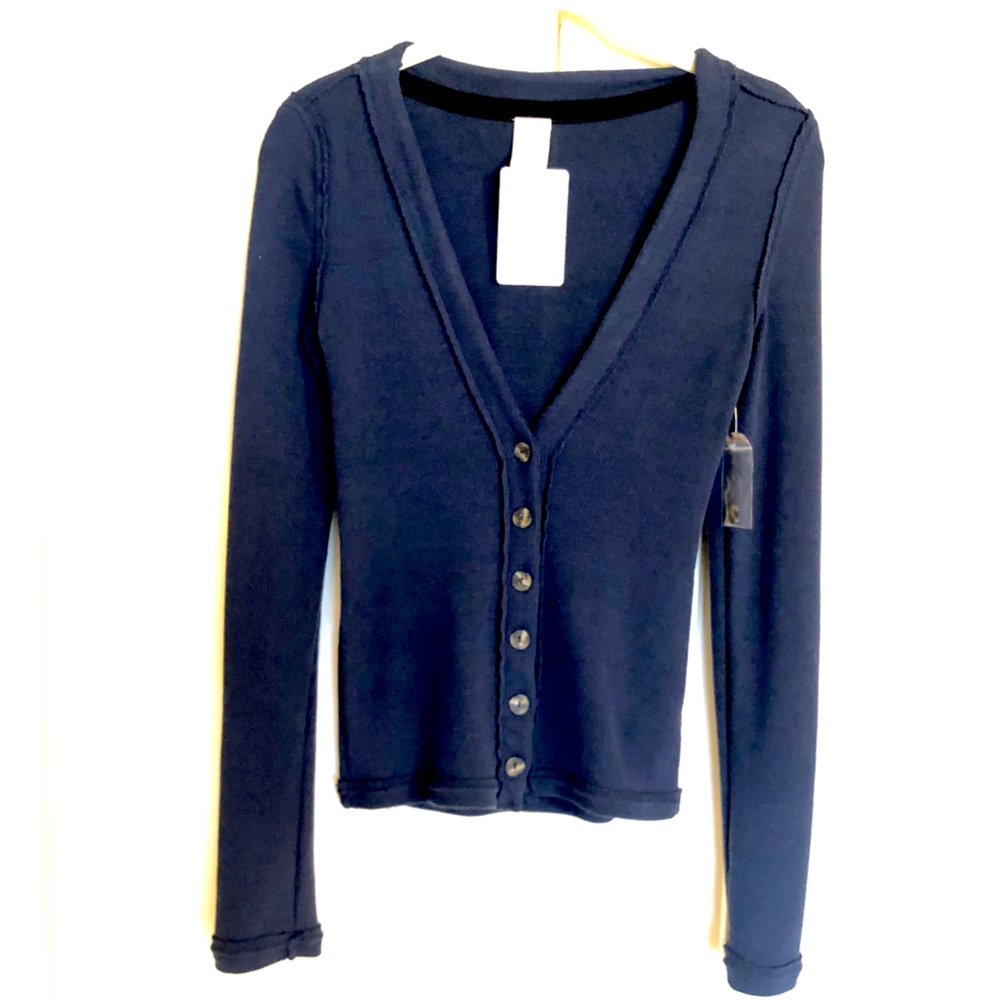 BNWT Free People long sleeve button down sweater
